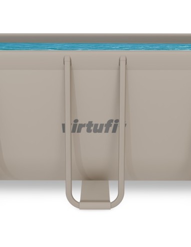 VirtuFit stačiakampis baseinas - 400 × 200 × 122 cm - smėlio spalvos -