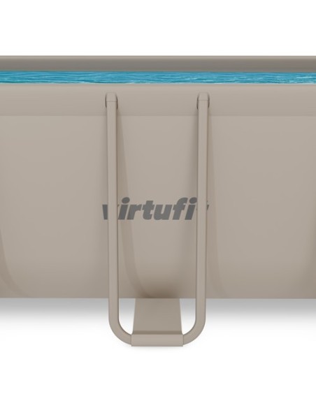VirtuFit stačiakampis baseinas - 400 × 200 × 122 cm - smėlio spalvos -