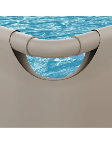 VirtuFit stačiakampis baseinas - 400 × 200 × 122 cm - smėlio spalvos -