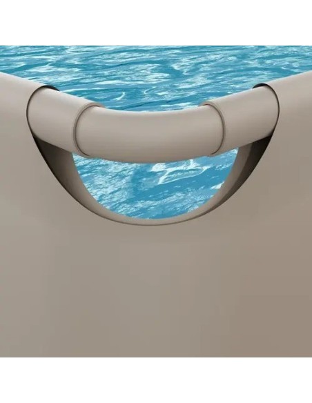 VirtuFit stačiakampis baseinas - 400 × 200 × 122 cm - smėlio spalvos -