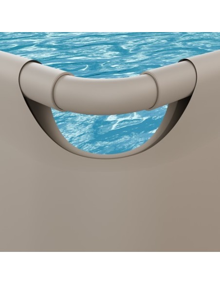 VirtuFit stačiakampis baseinas - 400 × 200 × 122 cm - smėlio spalvos -