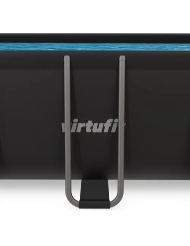 VirtuFit stačiakampis baseinas - 400 × 200 × 122 cm - antracito spalvo