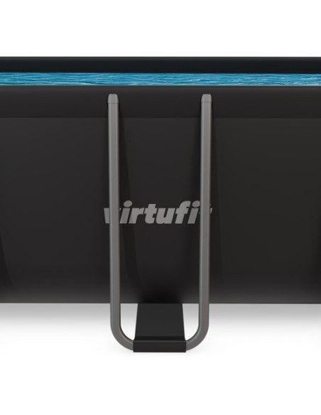 VirtuFit stačiakampis baseinas - 400 × 200 × 122 cm - antracito spalvo