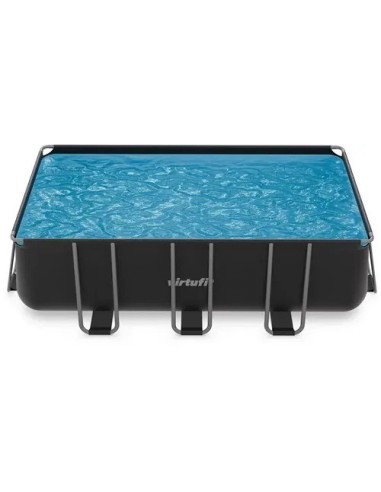 VirtuFit stačiakampis baseinas - 400 × 200 × 122 cm - antracito spalvo
