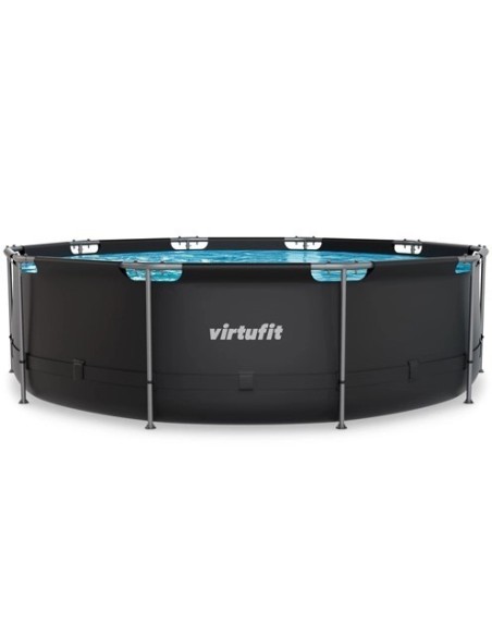 VirtuFit apvalus baseinas - 366 cm - antracito spalvos - su filtro siu
