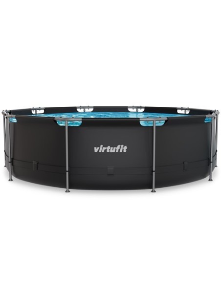 VirtuFit apvalus baseinas - 366 cm - antracito spalvos - su filtro siu