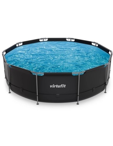 VirtuFit apvalus baseinas - 366 cm - antracito spalvos - su filtro siu