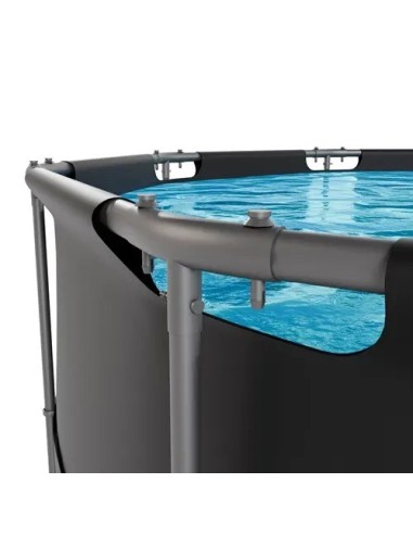 VirtuFit apvalus baseinas - 366 cm - antracito spalvos - su filtro siu