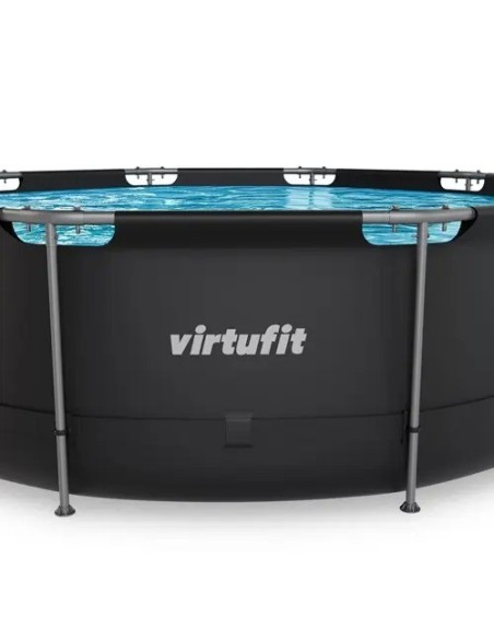 VirtuFit apvalus baseinas - 366 cm - antracito spalvos - su filtro siu