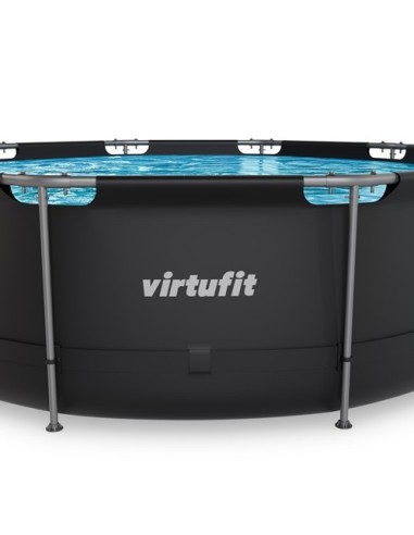 VirtuFit apvalus baseinas - 366 cm - antracito spalvos - su filtro siu