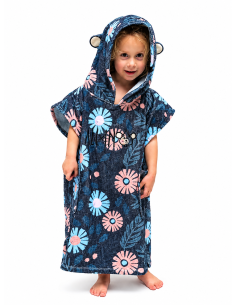 ALL-IN Children's Poncho Floral Blue – Pončas vaikams (3-6 m.) wave hawaii gobtuvas