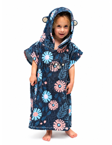 ALL-IN Children's Poncho Floral Blue – Pončas vaikams (3-6 m.) wave hawaii gobtuvas