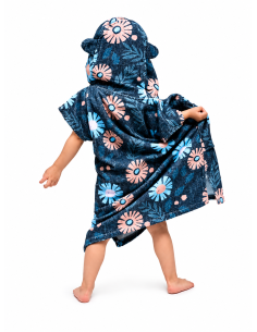 ALL-IN Children's Poncho Floral Blue – Pončas vaikams (3-6 m.) wave hawaii gobtuvas 2