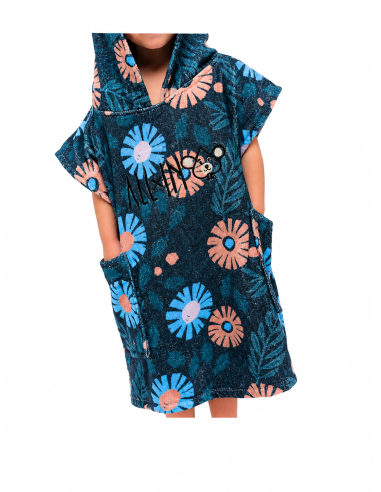 ALL-IN Children's Poncho Floral Blue – Pončas vaikams (3-6 m.) wave hawaii gobtuvas
