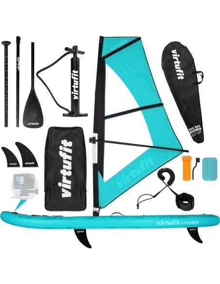 Irklentė su bure VIRTUFIT "Surfer 305 - Turquoise"