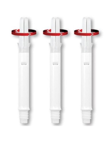L-Style L-Shaft Straight Silent Spin – besisukantys smiginio koteliai (White)
