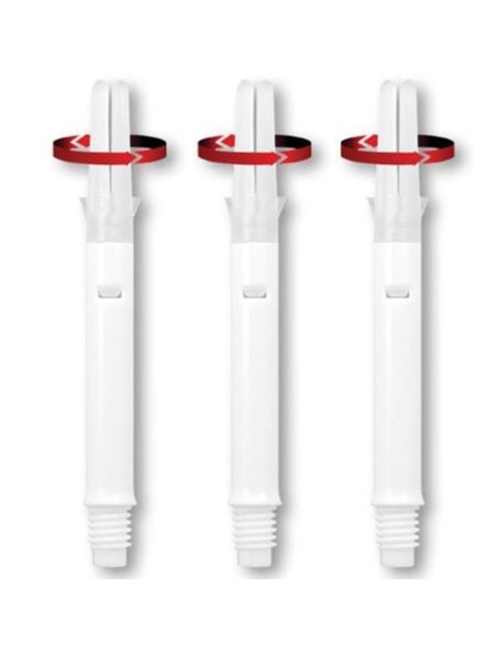 L-Style L-Shaft Straight Silent Spin – besisukantys smiginio koteliai (White)