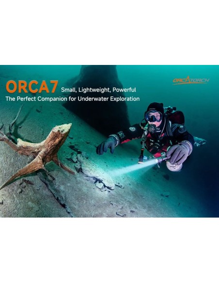Šviestuvas OrcaTorch  Orca7  2x 21700