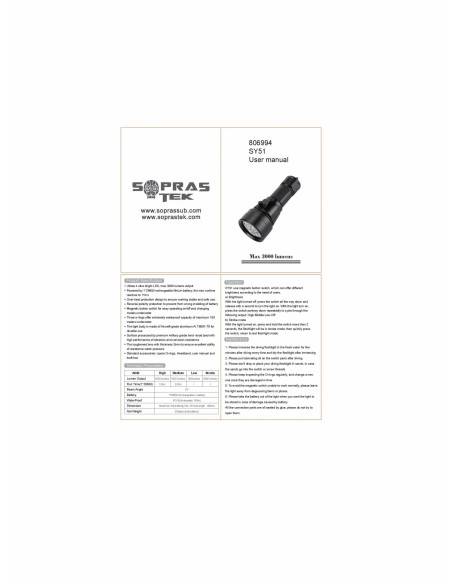 Lamp SoprasTek SY 51 3000l