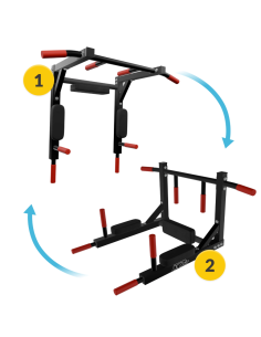 Vartomas skersinis su lygiagretėmis 4FIZJO  "Pull-up and Dip Rack" 2