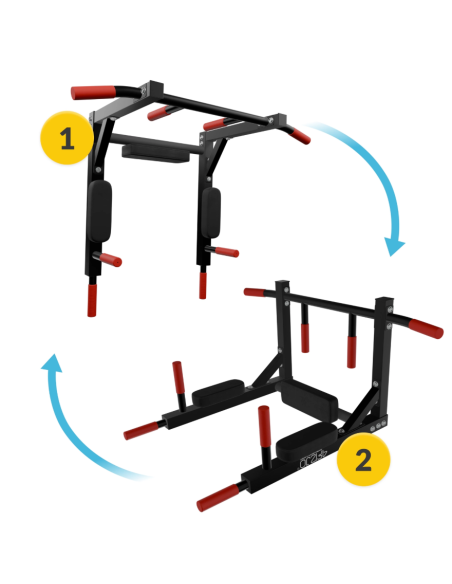 Vartomas skersinis su lygiagretėmis 4FIZJO  "Pull-up and Dip Rack"