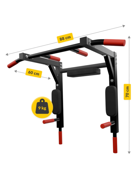 Vartomas skersinis su lygiagretėmis 4FIZJO  "Pull-up and Dip Rack"