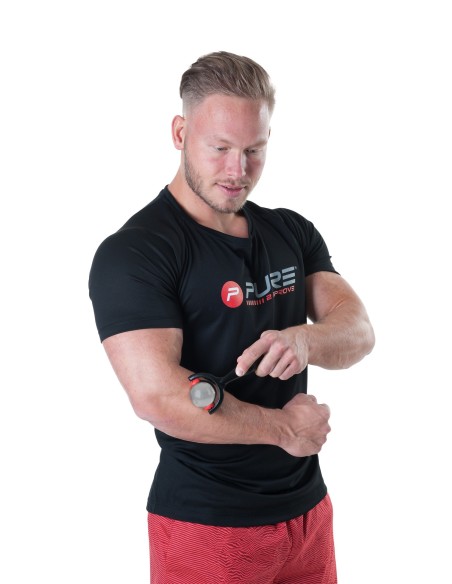 Metalinis masažinis rutuliukas su rankenėle Pure2improve