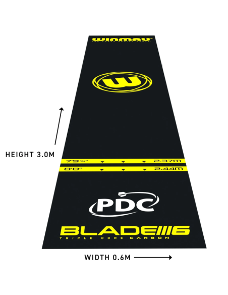 Smiginio kilimėlis Winmau "Pro-Zone Essential PVC Dart Mat"