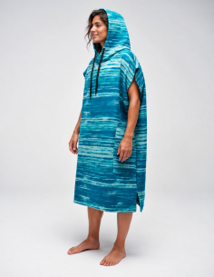 ALLxIN lightweight and quick-drying hooded poncho "Zebrou Sky" 2