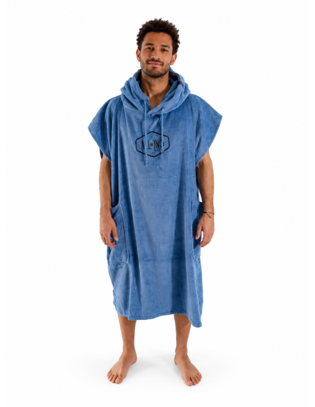 ALLxIN classic hooded poncho Big Blue