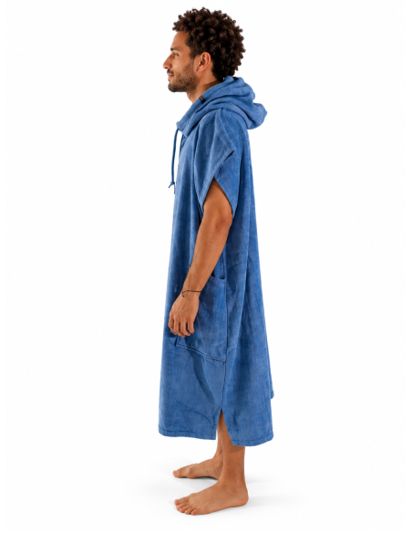 ALLxIN classic hooded poncho Big Blue