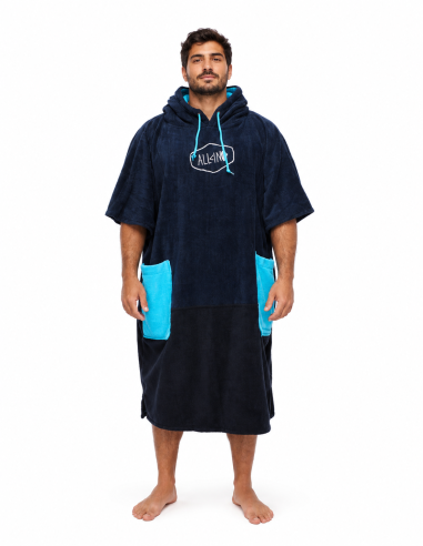 ALLxIN BIG poncho-hoodie Blue Surf XXL