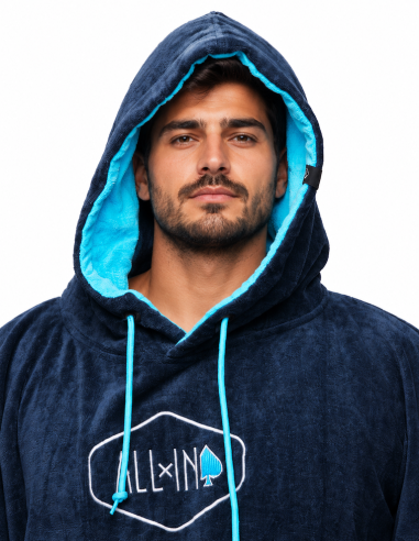 Толстовка-пончо ALLxIN BIG, синяя, цвет Surf, размер XXL