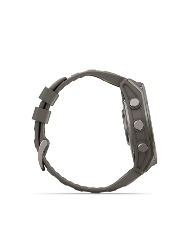 Fenix® 9 – 51 mm, Titanas su akmenėlių pilkos spalvos silikoniniu dirželiu