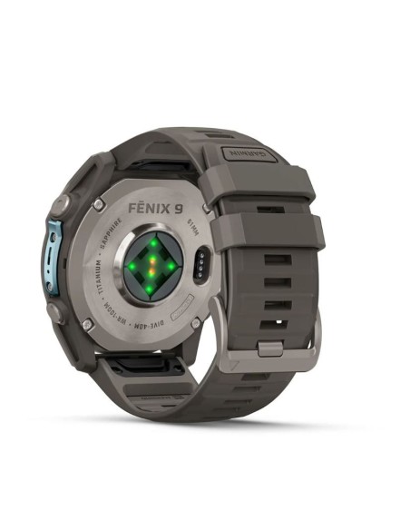 Fenix® 9 – 51 мм, титан, силиконовый ремешок цвета «галька».